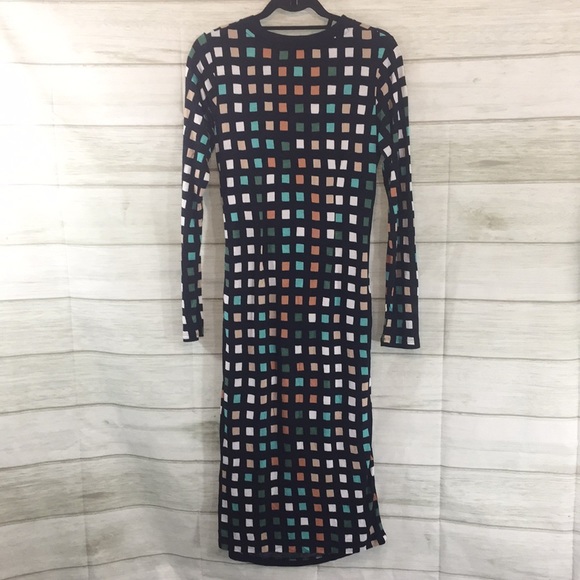 BOSS HugoBoss Esetta CubeGeometric Print MidiDress • size S - Picture 14 of 15
